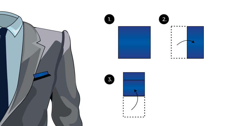 Как правильно складывать карманный платок