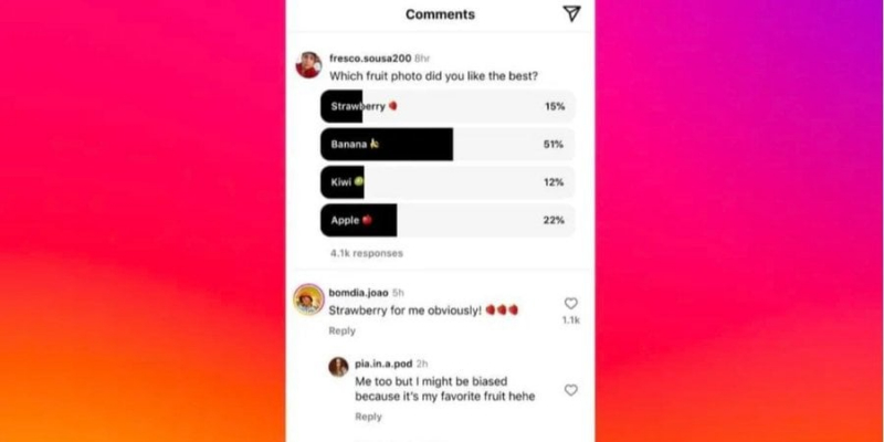 Голосування у коментарях. У Instagram анонсували нову функцію опитування