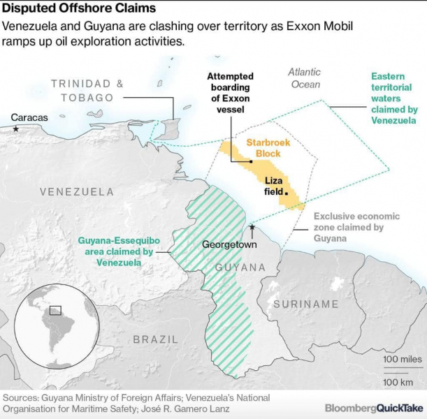Венесуела проти Гаяни і не тільки. Глобальні конфлікти за природні ресурси та роль росії в них